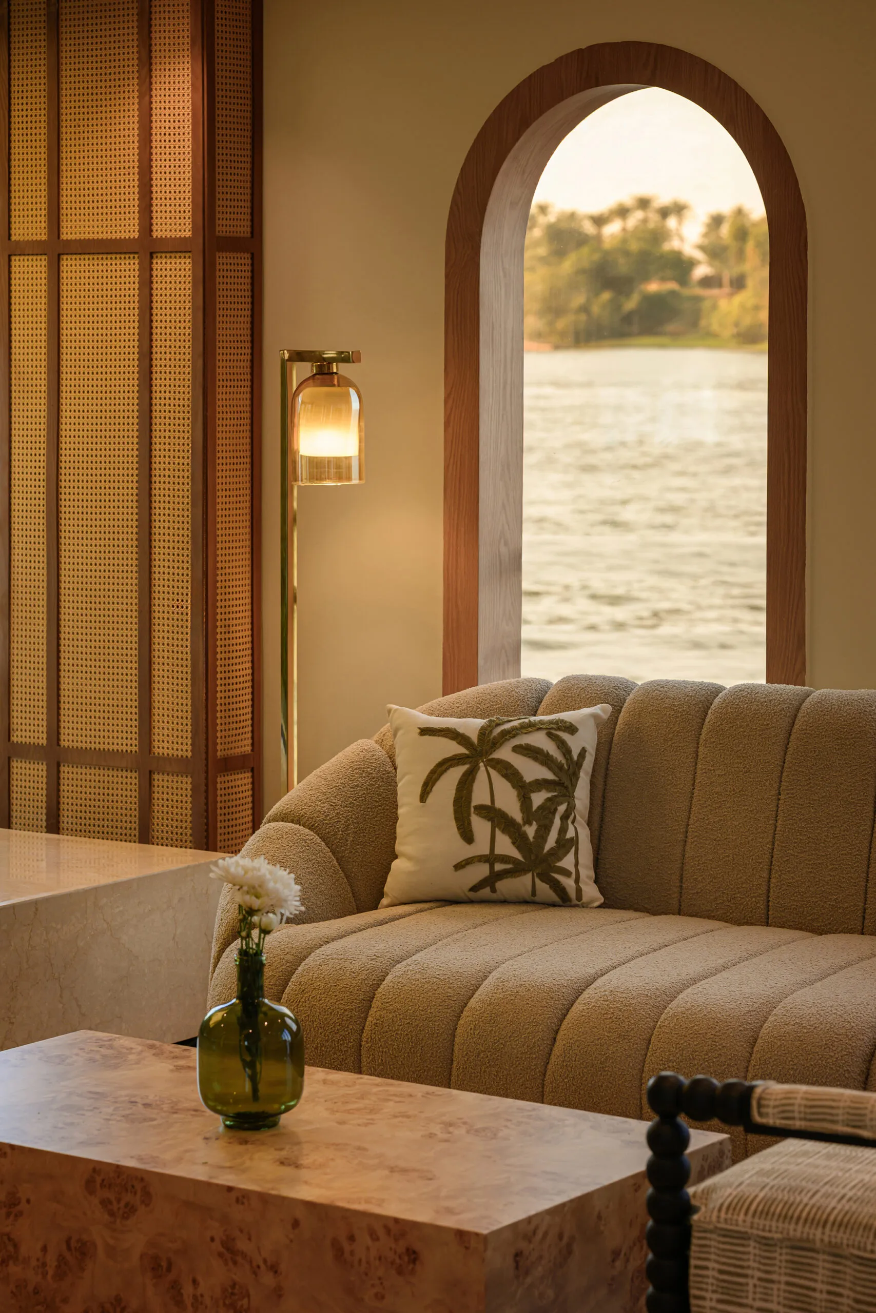 Lounge aboard the Le Fayan Suites Nile Cruise Nile cruise